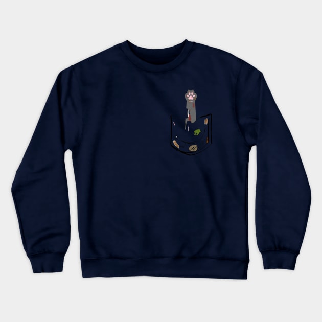 Zombie Cat Paw Crewneck Sweatshirt by Surfinghippos